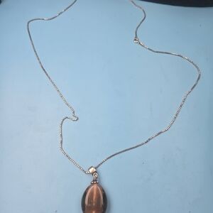Sterling Silver Necklace Whit A 80 " Chain